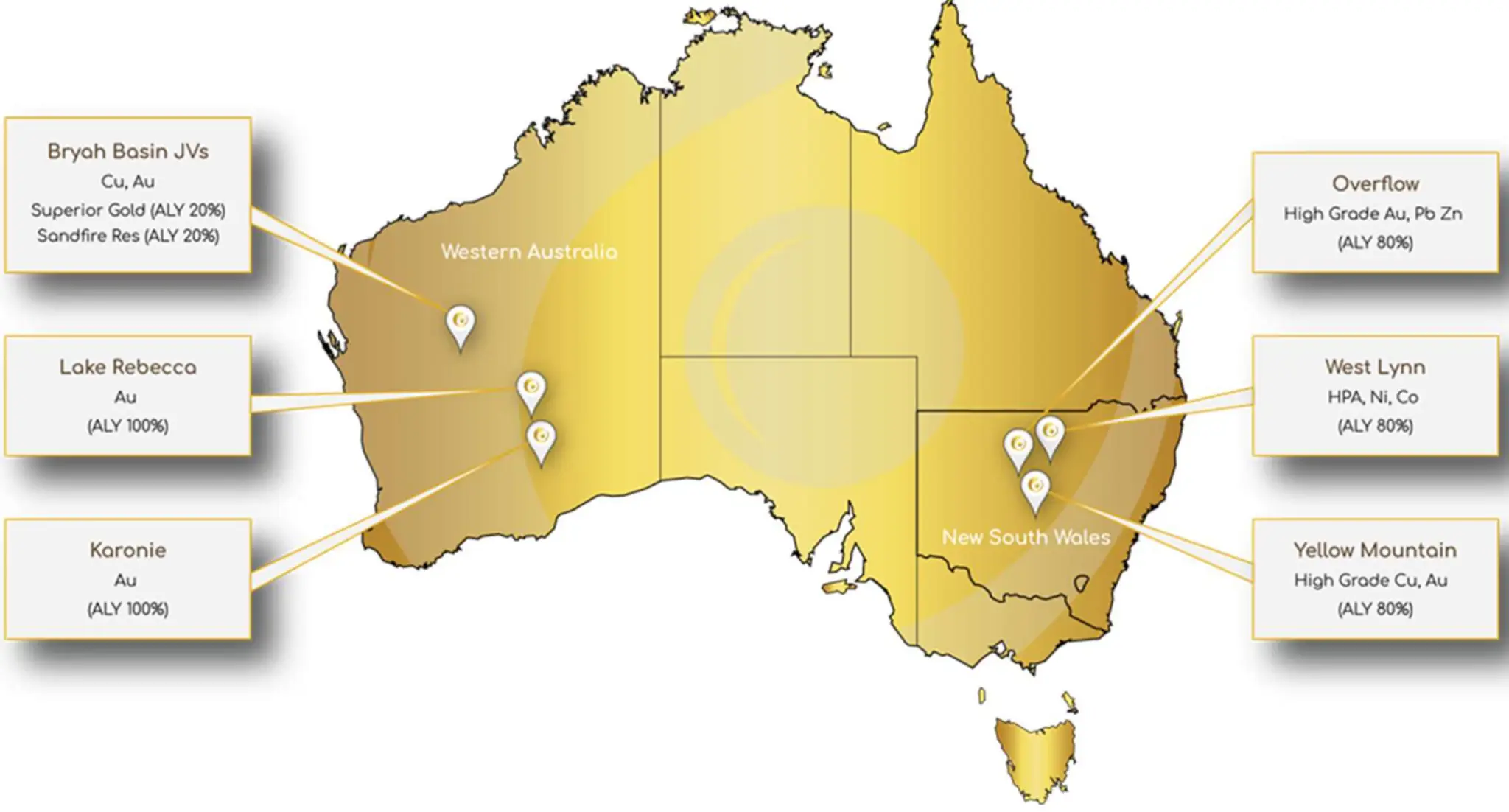 ALY Alchemy Resources projects location