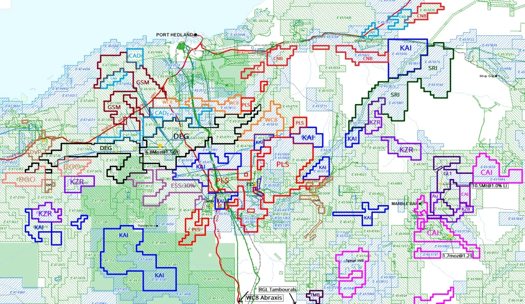 Malina Basin/Marble Bar - Li, Gold, Base Metals - DEG, PLS, MIN, CAI, GL1, DVP, KAI